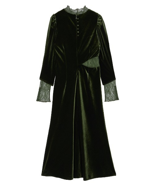 Ameri（アメリ）の「UND VELOUR HOLE LACE DRESS（ドレス）」 - WEAR