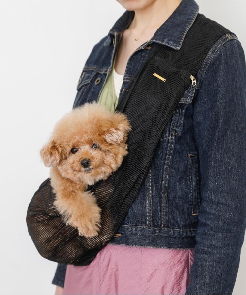 moncheri ドッグスリング メッシュ付き モカ メッシュ付ドッグスリング