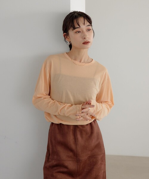 セール】＜EMMEL REFINES＞EM クルーネック ロングスリーブ Tシャツ（T