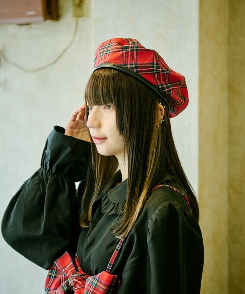 💝 🎄🎁✨ #heihei #赤チェック #赤チェックコーデ #ベレー帽コーデ
