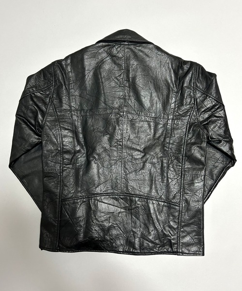 セール】ダブル ライダースジャケット 革ジャン リプロダクトレザー