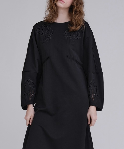 セール】hollow out embroidery volume sleeve OP（ワンピース