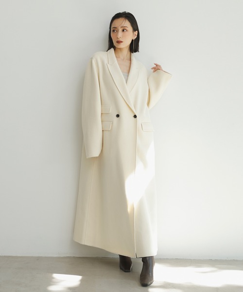 アニュアンスリバーロングダブルポケットチェスターコートS