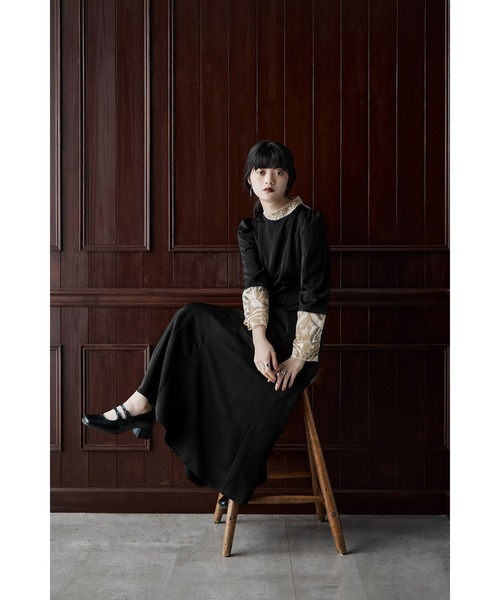 バック刺繍フレアドレス（ドレス）｜etoll.（エトル）のファッション