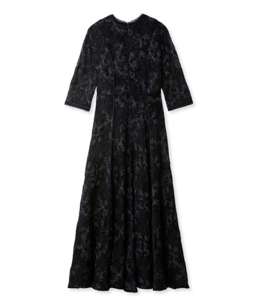 FRAY I.D（フレイアイディー）の「チュールレースラメ刺繍ドレス