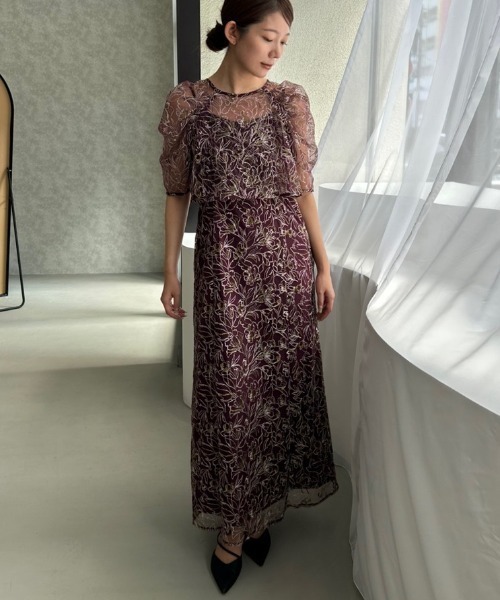 Whole race layered dress（ドレス）｜LE'RURE（リルアー）の