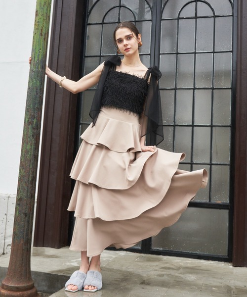 VIOLETTA（ヴィオレッタ）の「フリンジチュールリボンビスチェ（その他