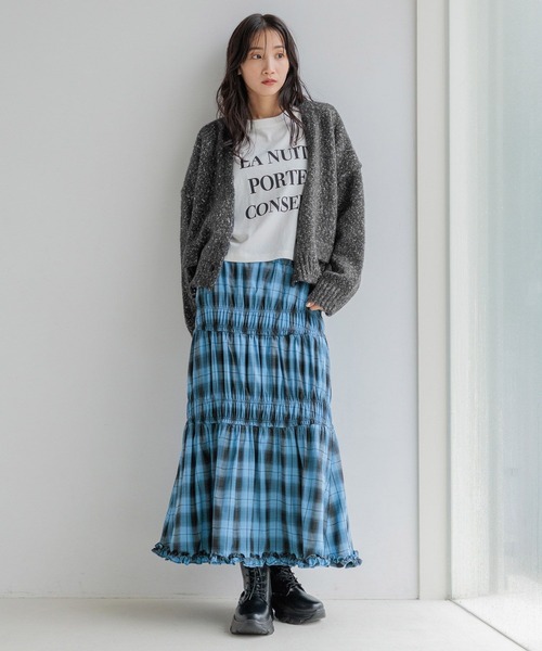 セール】MIXクラッシュショートカーディガン 148527（カーディガン