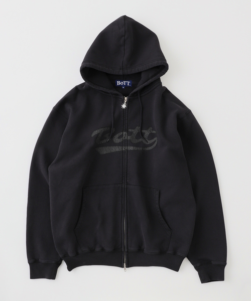 BoTT / ボット】Washed Script Logo Zip Hoodie（パーカー）｜BOTT