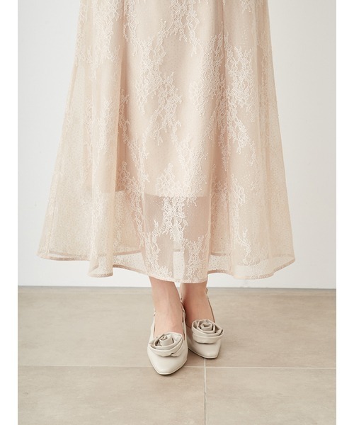 SNIDEL（スナイデル）の「デザインスリーブレースドレス（ワンピース