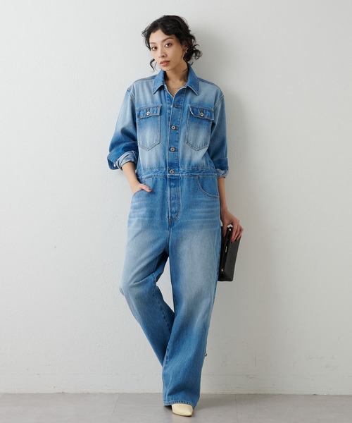 Whim Gazette（ウィムガゼット）の「デニムジャンプスーツ（つなぎ