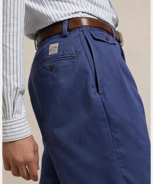 ホイットマン リラックスド フィット プリーテッド チノ パンツ