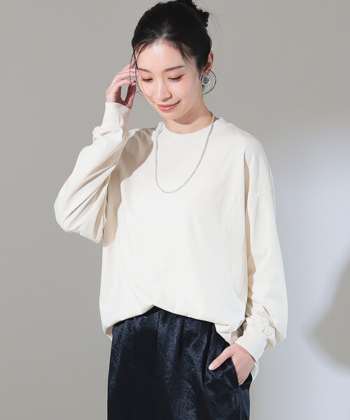 ATON / オーバーサイズ ロングスリーブ Tシャツ（Tシャツ/カットソー