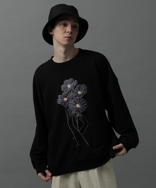 HARE（ハレ）の「フラワーステッチスウェット(HARE)（スウェット