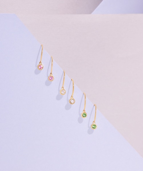 AHKAH（アーカー）の「ヌーディーカラー（ピンクサファイア） ピアス