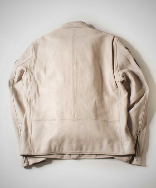 AVIREX エイジド スタンド シングルライダース カスタム 羊革 茶芯 M