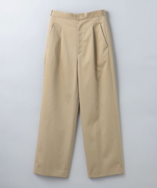 6(ROKU)＞コットン チノ ワイド パンツ ブラウン 34 UNITED ARROWS LTD