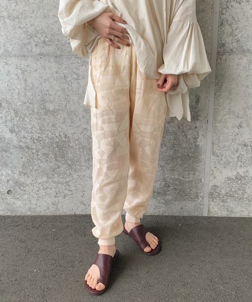ランダムパターンサマーニットジョガーパンツ（その他パンツ）｜select