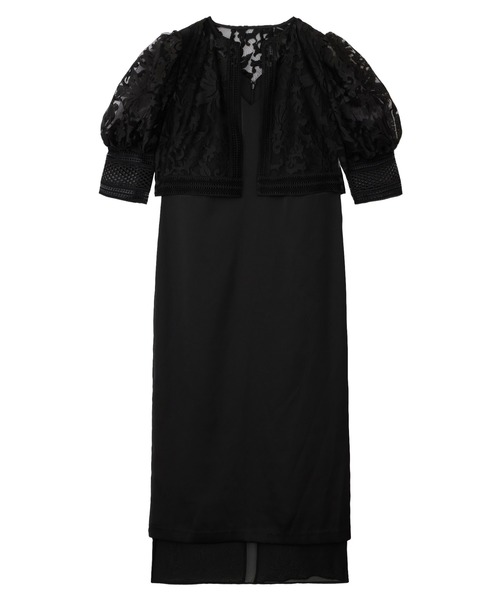Ameri（アメリ）の「UND LACE BOLERO LAYERED DRESS（ドレス）」 - WEAR