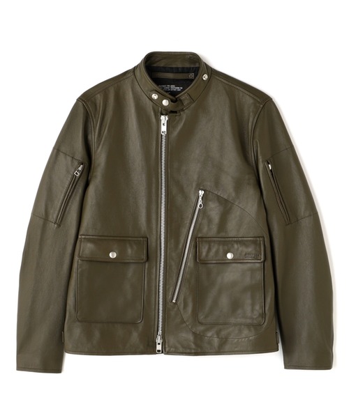 LEATHER MILITARY RIDERS JACKET / レザー ミリタリー ライダース