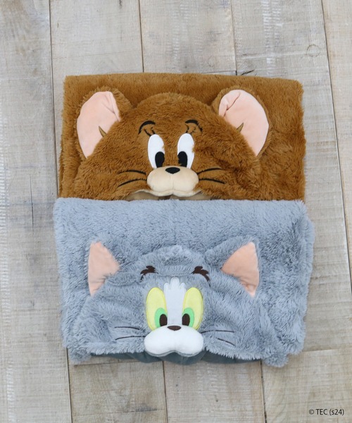 公式】トムとジェリー フード付きブランケット ジェリー（ブランケット