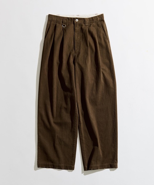 セール】2 TUCK COTTON TWILL PANTS / ツータックコットンツイルパンツ