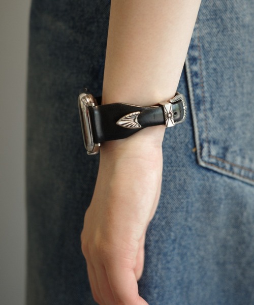 美品 toga leather watch belt 41cm GLOSSY 美品 toga leather watch