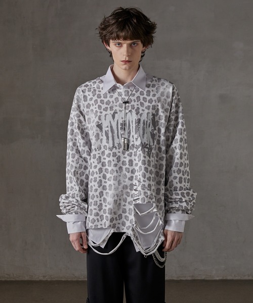 GRANCY 総柄ラインストーングラフィックロンT GRANCY ポップアップ限定