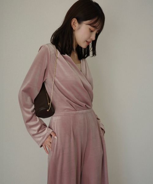 ベロアカットオールインワン（サロペット/オーバーオール）｜anuans