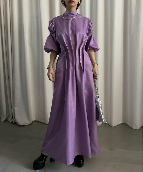 Ameri（アメリ）の「GATHER SLEEVE WAIST TUCK DRESS（ワンピース
