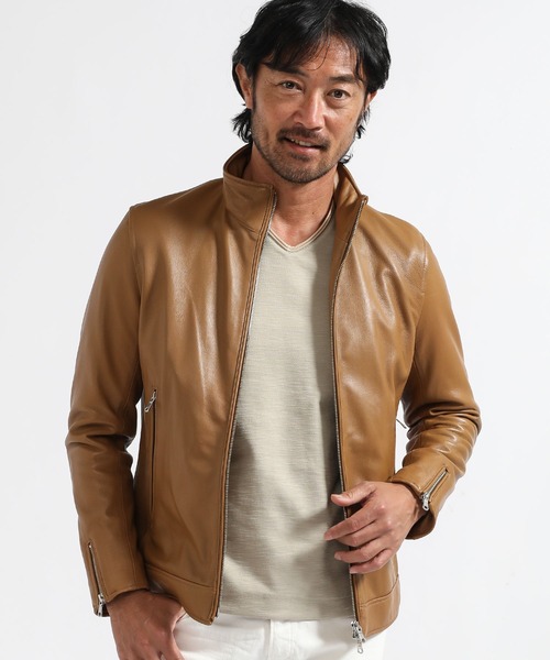TETE HOMME（テットオム）の「【21AW】ラムレザーシングルライダース
