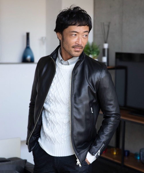 TETE HOMME（テットオム）の「【21AW】ラムレザーシングルライダース