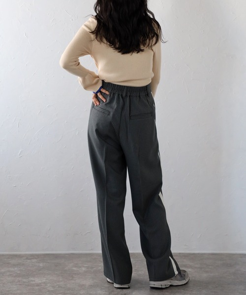 Black Comme des garçons サイドライン パンツ ブラック