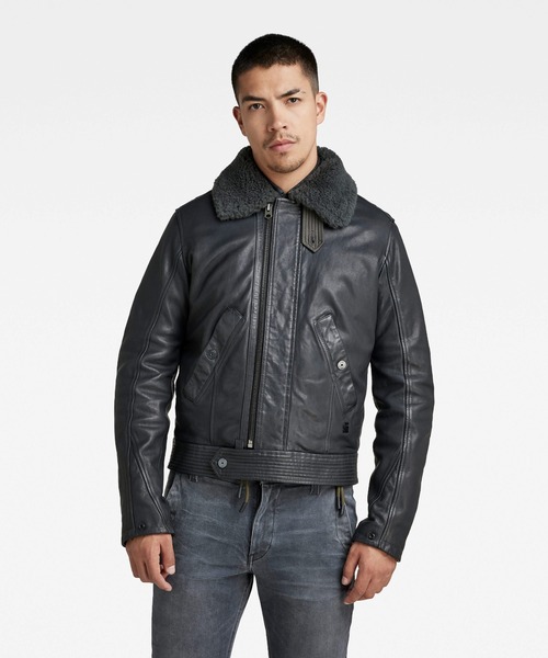 G-STAR（ジースター）の「LEATHER JACKET（ライダースジャケット
