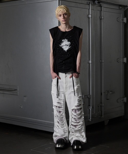 GRANCY（グランシー）の「【GRANCY】Shirring Design Rhinestone