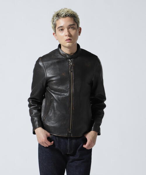 AVIREX ストア ブラックレザーライダースジャケット AVIREX ブラック