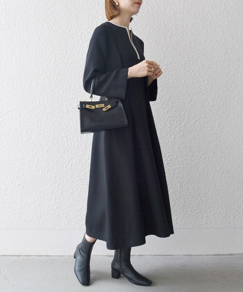 WEB限定】SHIPS any: ダブルクロス ウエスト タック Aライン