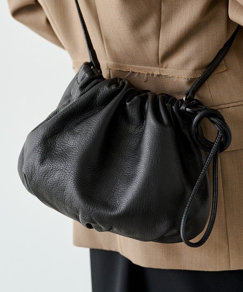 レザー巾着4WAYショルダーバッグ（ショルダーバッグ）｜russet