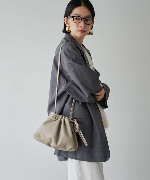 レザー巾着4WAYショルダーバッグ（ショルダーバッグ）｜russet