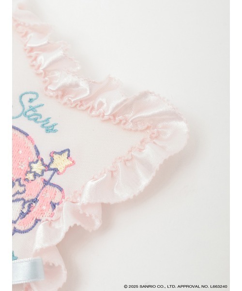 Little Twin Stars×PINK HOUSE 刺しゅう入り星形ワッペンブローチ