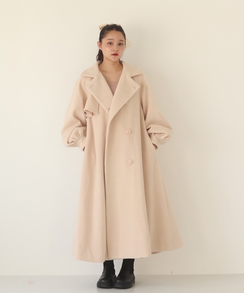 muguet（ミュゲ）の「stand collar long coat（ステンカラーコート