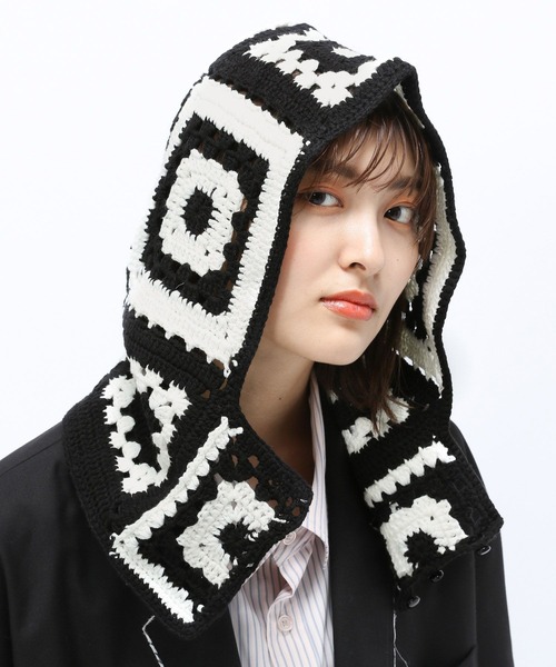 Anui（アニュイ）の「【UNISEX】クロシェバラクラバ（ニットキャップ