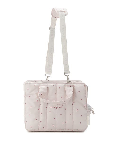 CAT&DOG】ストロベリー柄ミニサイズキャリーバッグ（ペット用キャリー