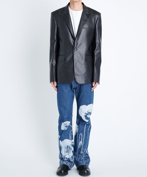 VEGAN LEATHER SINGLE JACKET（テーラードジャケット）｜JOHN LAWRENCE