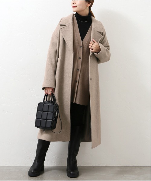 スーパー140ビーバーコクーンコート ブラウン XS JOURNAL STANDARD