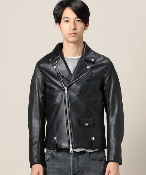 BEAUTY&YOUTH UNITED ARROWS / ダブルライダースジャケット/M/羊革/BLK