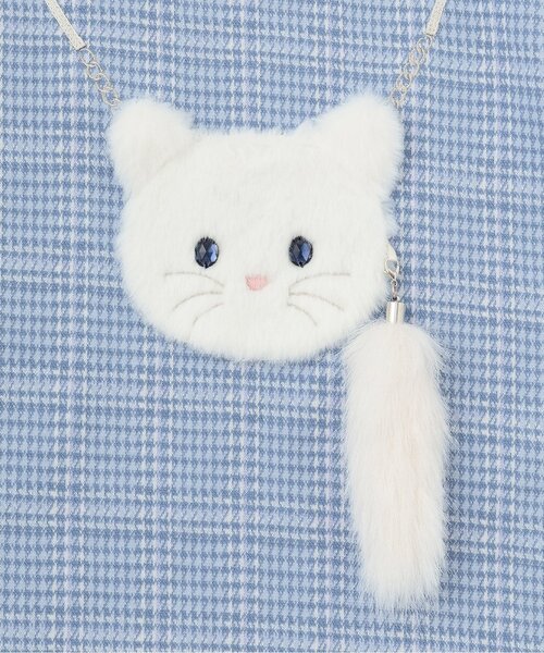 セール】ネコポシェット カットジャガードチェック ワンピース