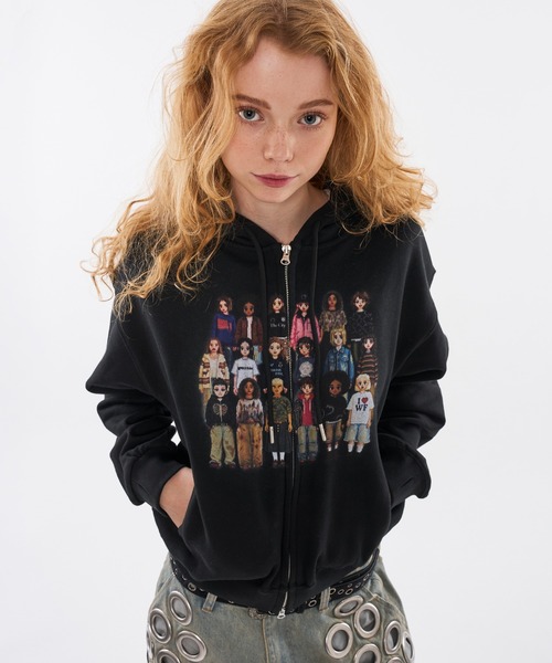 PIXEL MODEL DESIGN ZIP HOODIE / ピクセルモデルデザインジップ