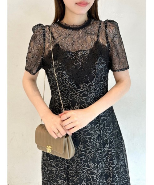 SNIDEL（スナイデル）の「シャイニーレースドレス（ワンピース）」 - WEAR