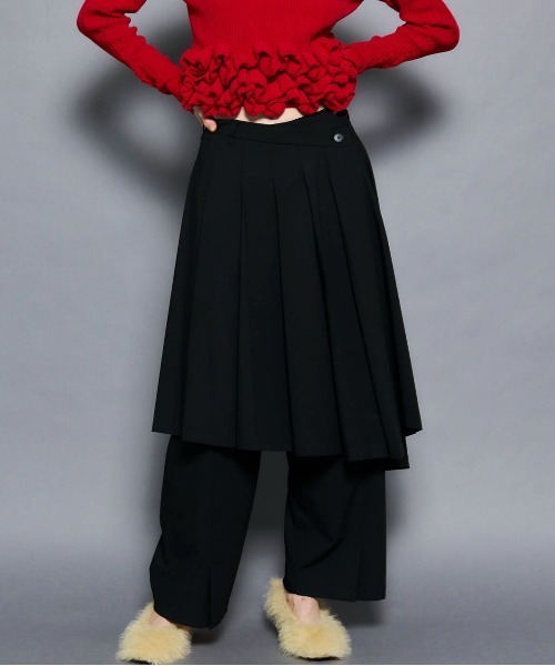 セール】Multiway Layered Pleated Skirt Pants/マルチウェイ